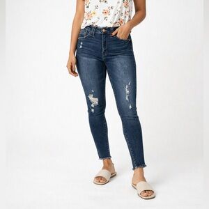 bohme Indigo Distressed High-Rise Stretch Skinny Jeans - Size 29 - EUC